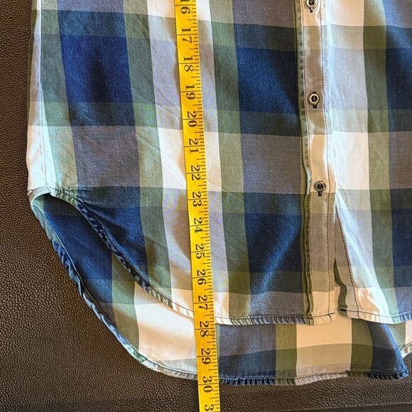 Billy T Plaid Button-Up Shirt lyocell with roll tab for sleeves size Small - Picture 8 of 10